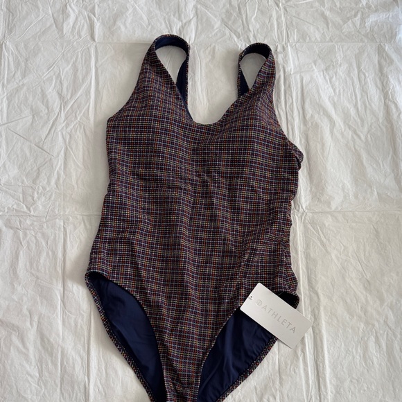 Athleta Other - Athleta Multicolor Plaid One-Piece Swimsuit